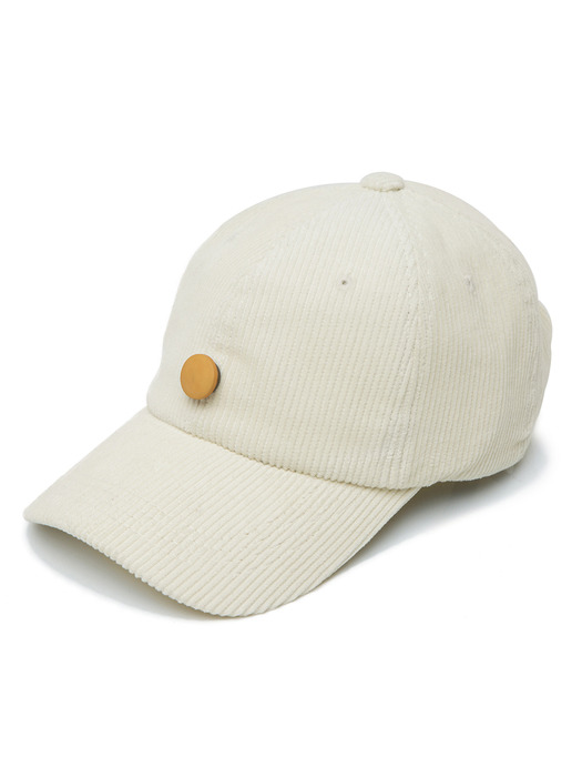 8s Corduroy Detachable Ball-cap (ivory)