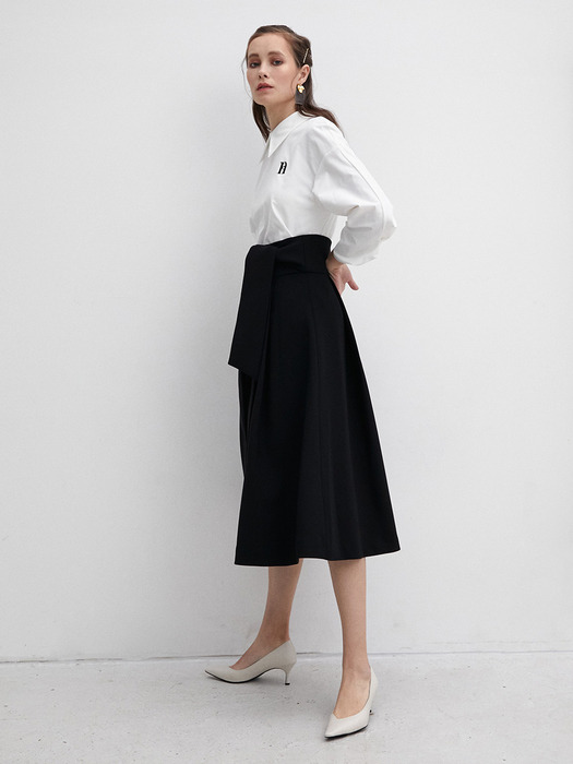 003 Two-way belt skirt - Black