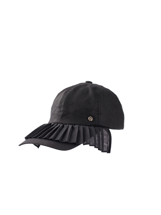 Pleats square cap - Black