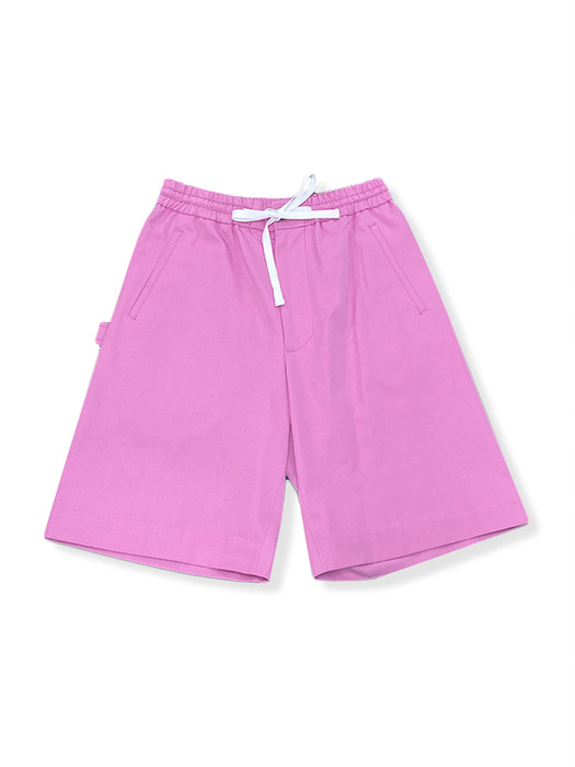 Pink String Utility Shorts