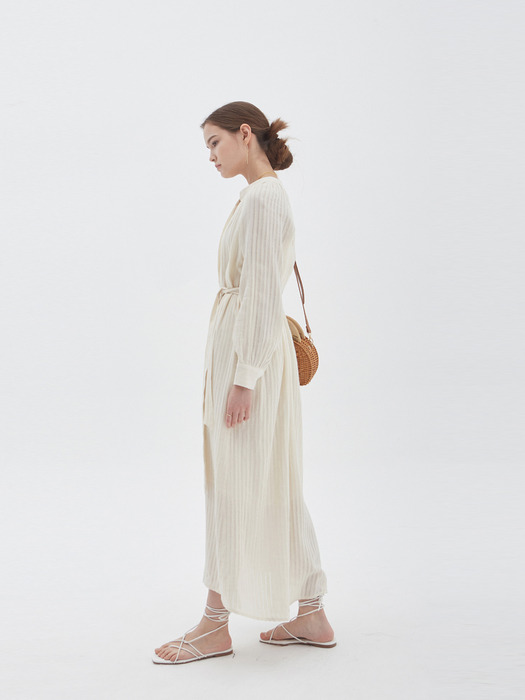 STRIPE STRAP MAXIS DRESS_IVORY