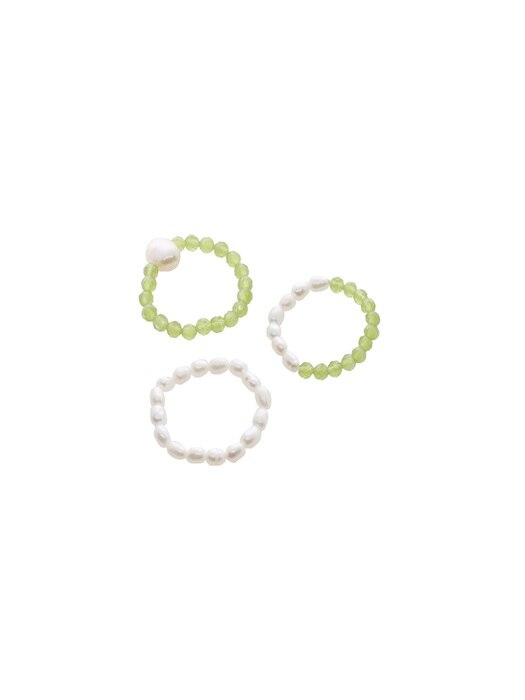 Color Pearl Ring Set