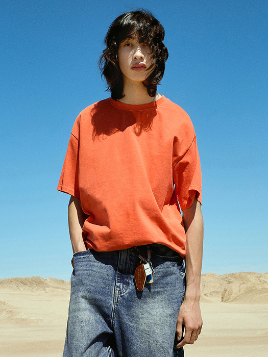 new 피그먼트 오버핏 반팔티셔츠 FST701 / 7color M