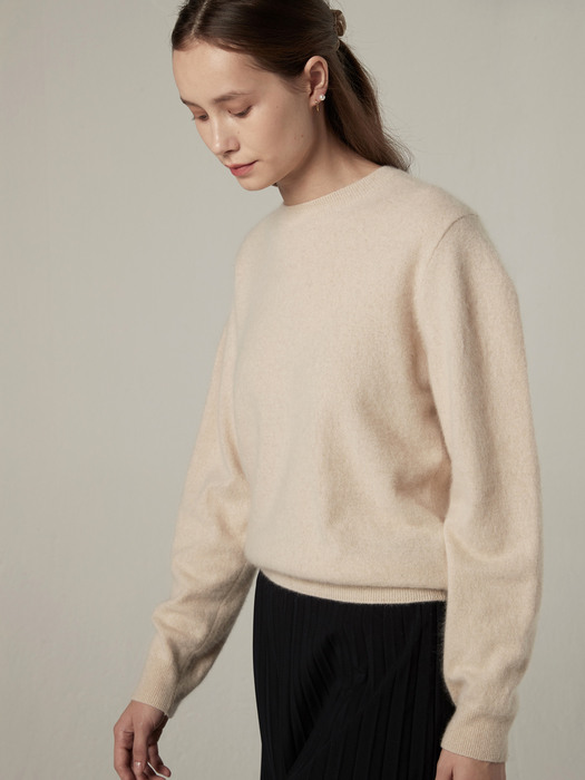 [BE:able] Raccoon blended pullover - Oatmeal