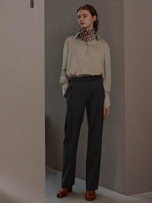 [Day-Wool] One Tuck Wide-Leg Trousers_2color