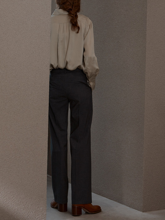 [Day-Wool] One Tuck Wide-Leg Trousers_2color