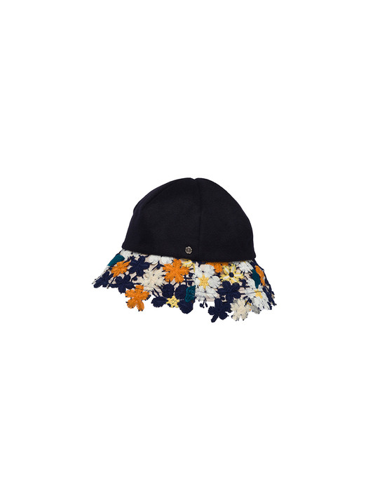 Embroidery flower hat