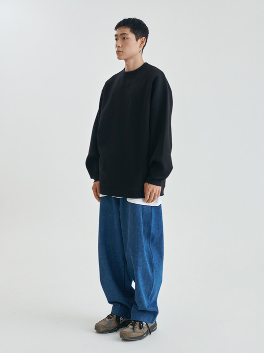 [FW20 Sounds Life]Cut & Tucked Sweatshirt(Black)