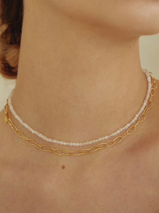 sherbet moonstone necklace (14k Gold filled)