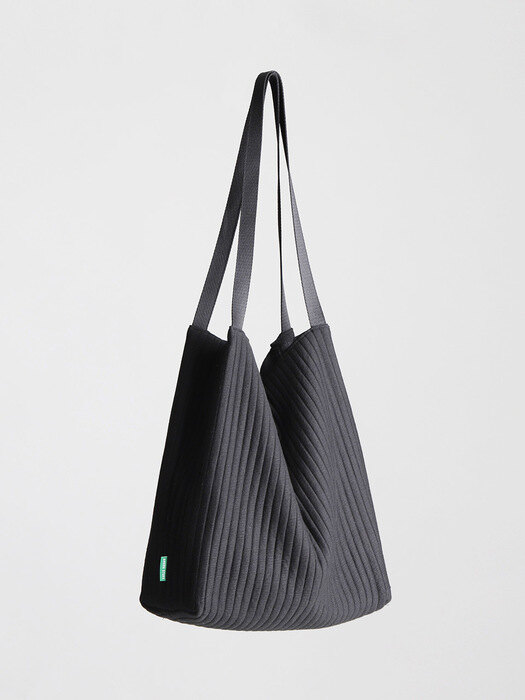 エコバッグ GREEN STUFF Square edge eco bag 47 soft black soft black 그린스터프]스퀘어 엣지 에코백 47 소프트 블랙 - soft black