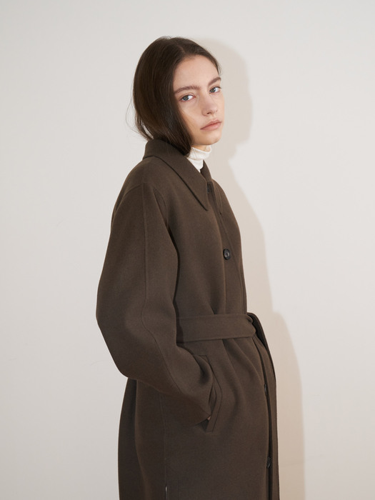 Handmade wool coat(brown)