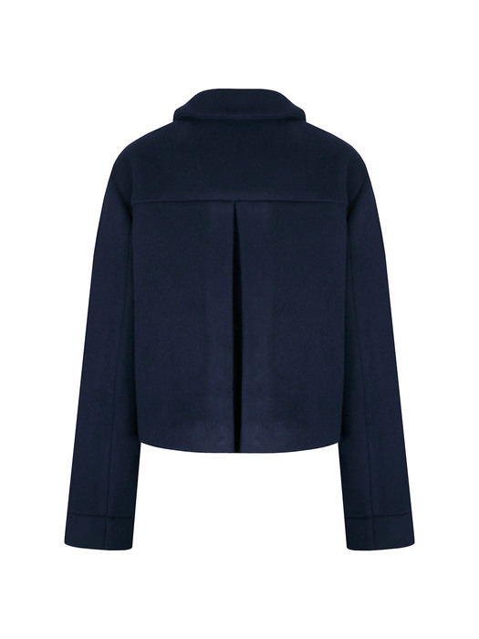 flap pocket wool coat
