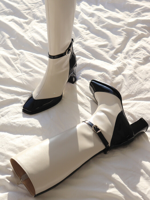 Knight Boots_IVORY COMBI (6cm)
