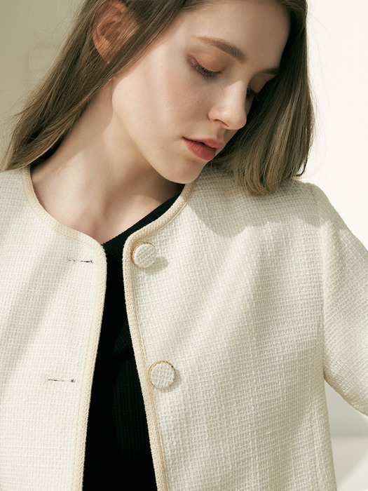 monts 1270 tweed crop jacket (ivory)