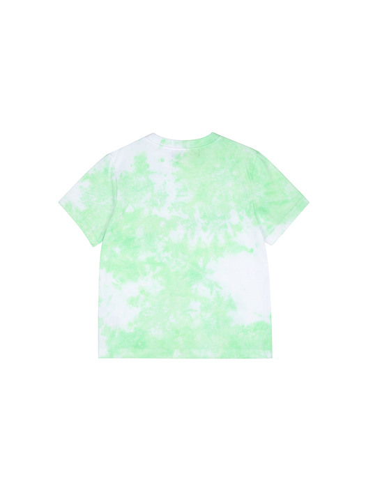 Happy tie-dye crop T shirts [Green]