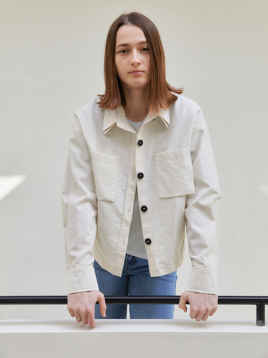 MAGGY_SEMI CRAPPED & OVERFITTED SHIRT_IVORY