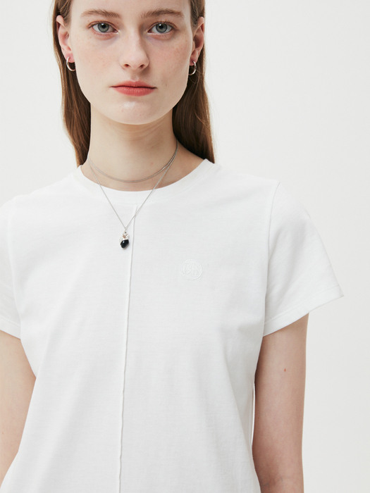 Pin Tuck Symbol Baby T-shirt / White