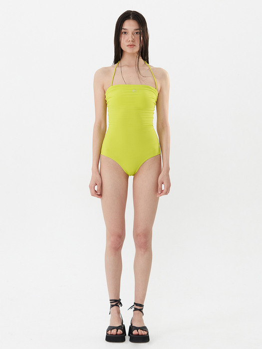 COLOR POINT SWIMSUIT, YELLOWISH GREEN