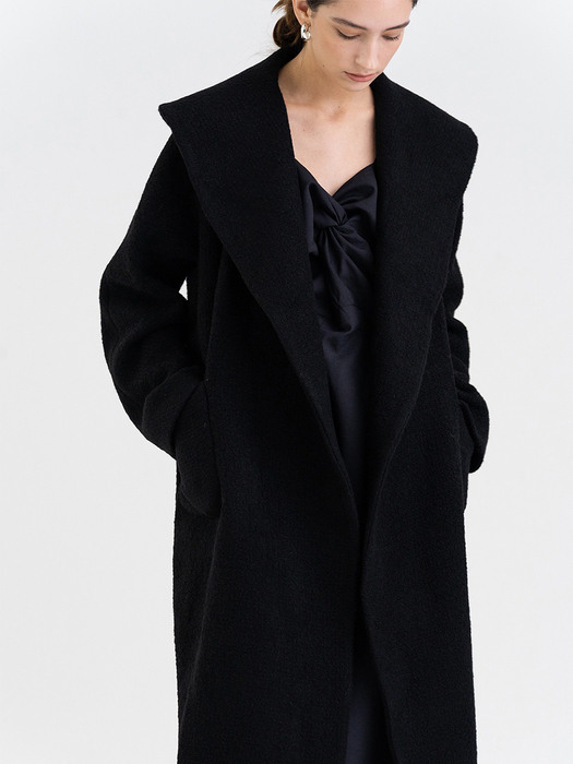 FW21 앙고라 Angora Wide Coat Black