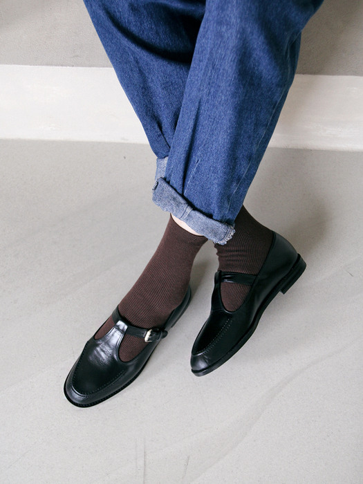 VEVERS T-strap loafer_CB0043_black