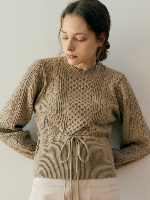 monts 1346 twisted string knit (khaki beige)