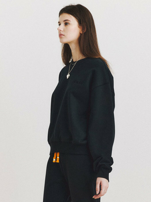 HAMPTON BLACK AIMONS EMBROIDERY SWEAT SHIRT