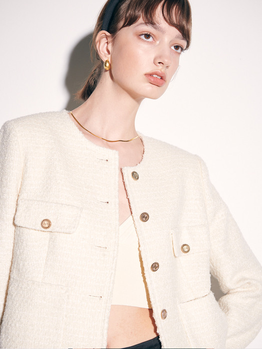 Limited Edition Tweed Jacket - Cream Ivory