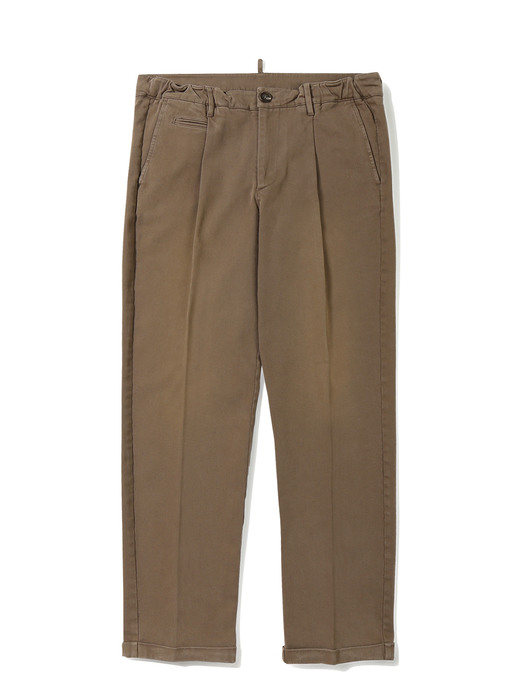 Vintage Wash Chino Pants (Brown)