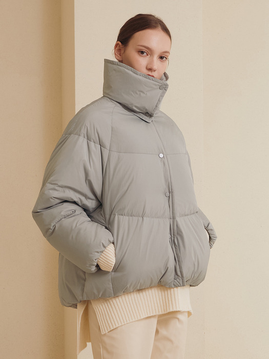 DETACHABLE COLLAR GOOSE DOWN JACKET [CREAM][MINT][BLACK]