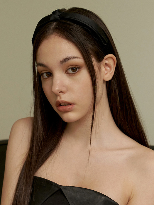 satin x velvet ribbon head band