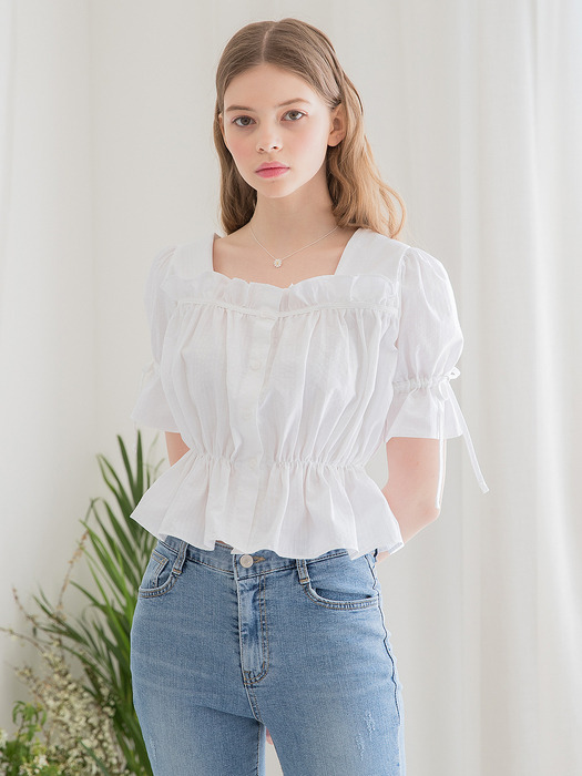 Frill Crop Blouse