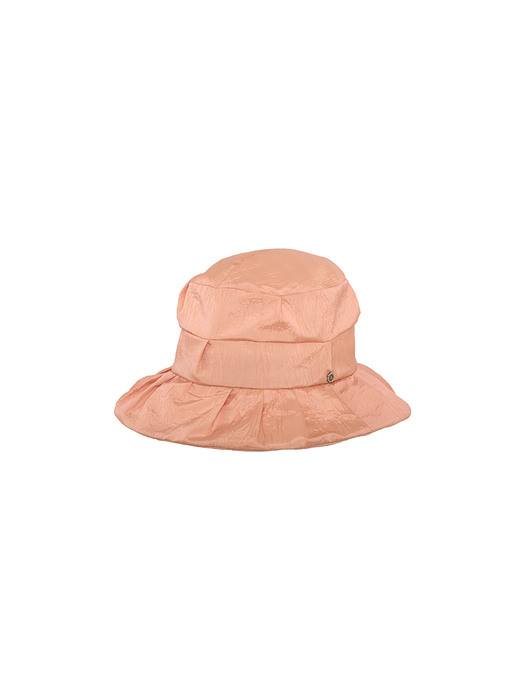 Wrinkle Tuck Bucket Hat ? Prada Peach
