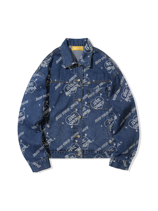 Love JF Denim Jacket(BLUE)