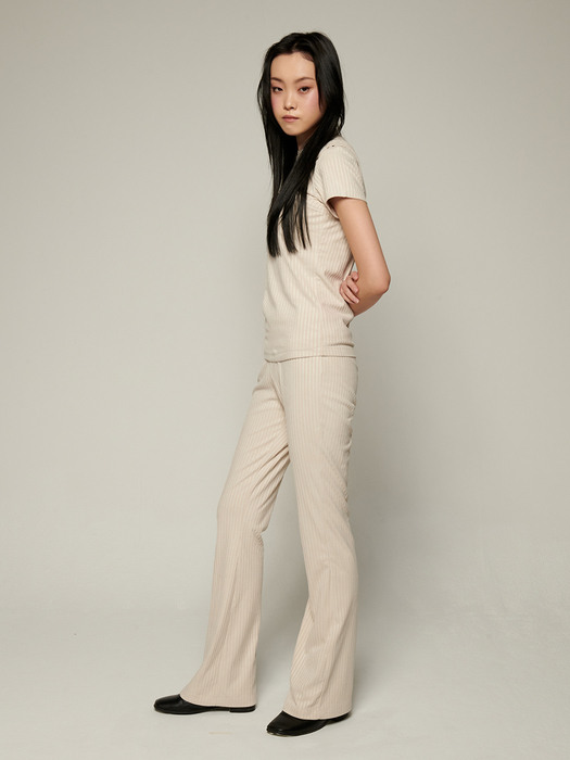 COMFY SLIM BELL PANTS (ICE IVORY)