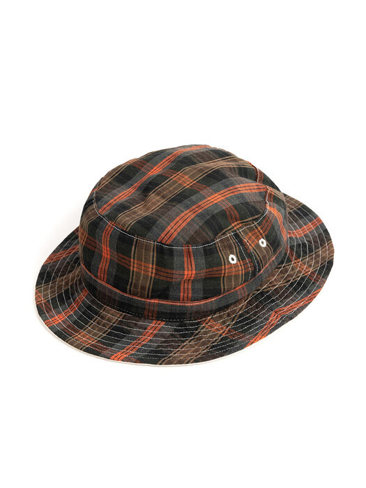 TA CHECK BUCKET HAT (orange)