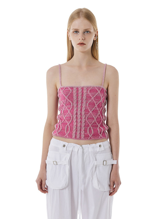 TWISTED SLEEVELESS / PINK