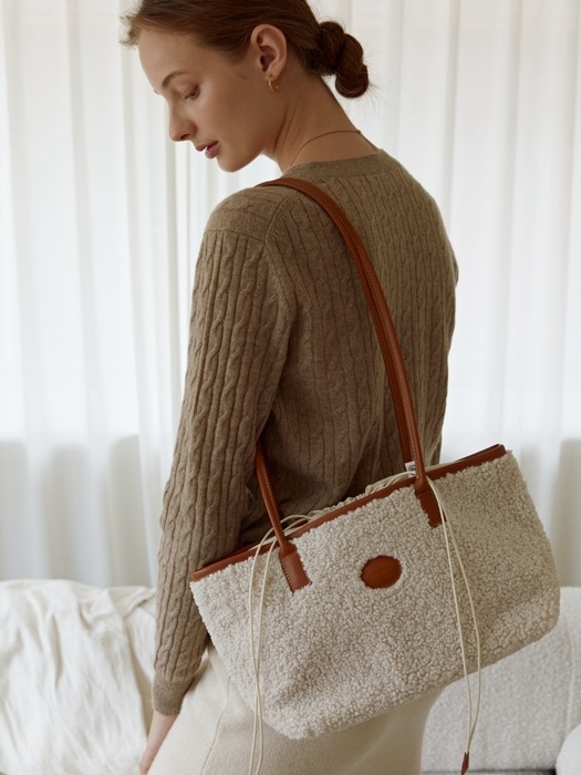 [리퍼브]teddy day bag (shopper S) - camel