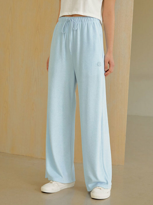 Re_l logo terry sweat pants (sky blue)