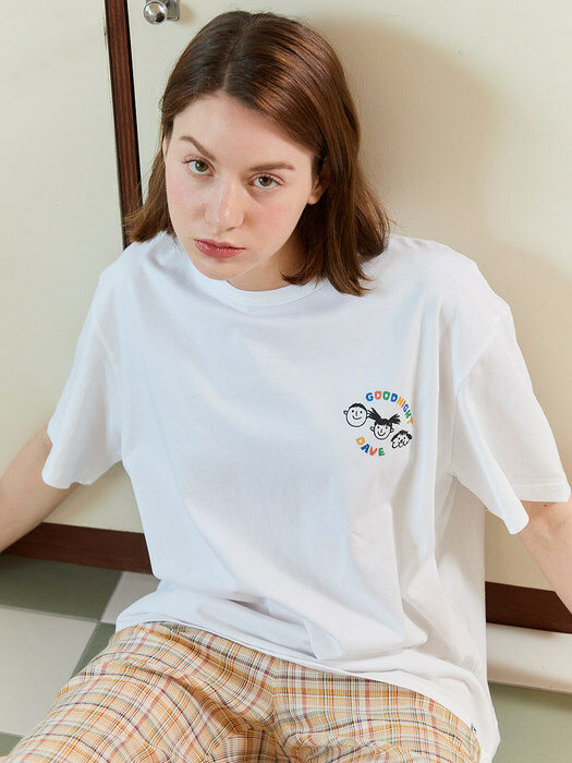 여성 데이브 시그니처 티셔츠 화이트