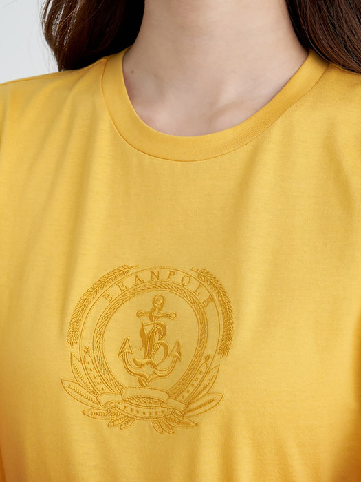 옐로우 로고 자수 티셔츠 (BF2642C01E)