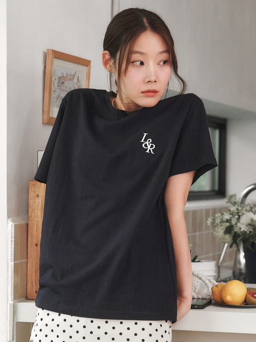 [단독][1+1] Signature Logo Half-Sleeve T-shirt [12color]