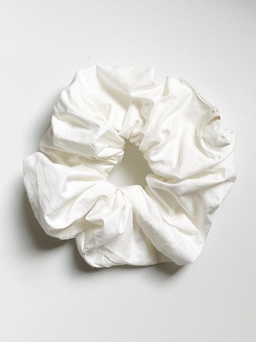 oar Vintage Shirt Scrunchie [White] 빈티지 셔츠 스크런치