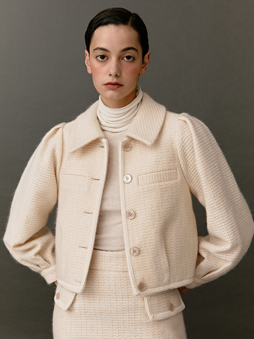 TWF TWEED COLLAR JACKET_2COLORS