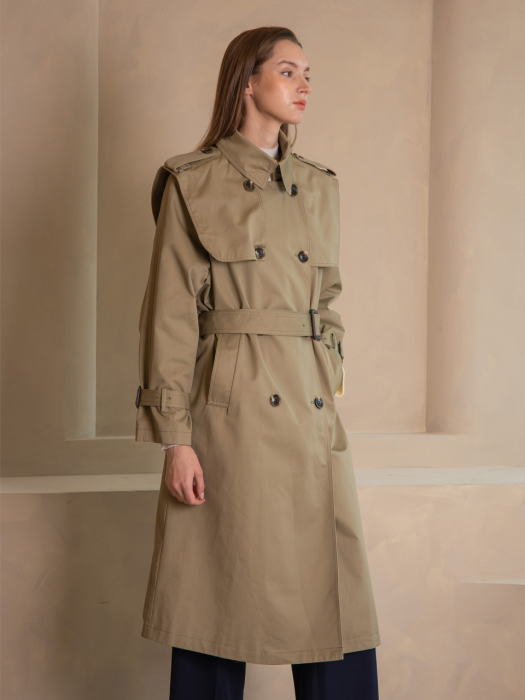 WED Foliage standard fit trench coat_khaki