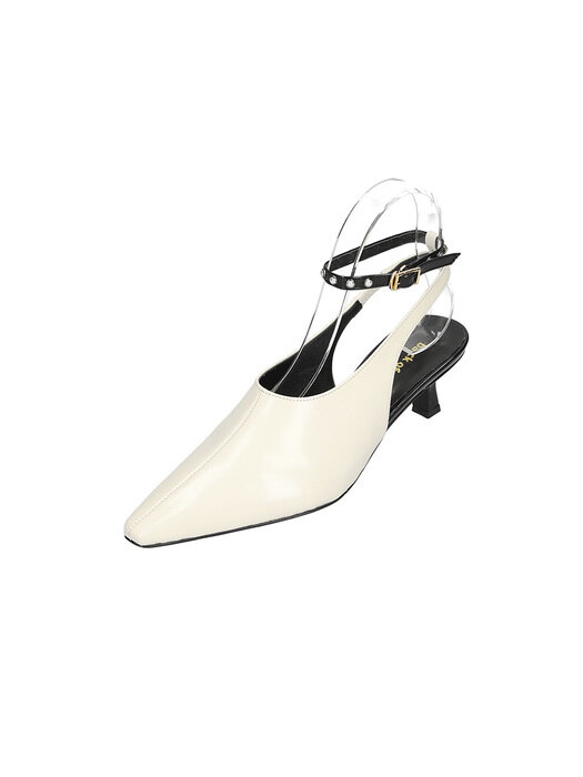 Samantha strap heel (white)