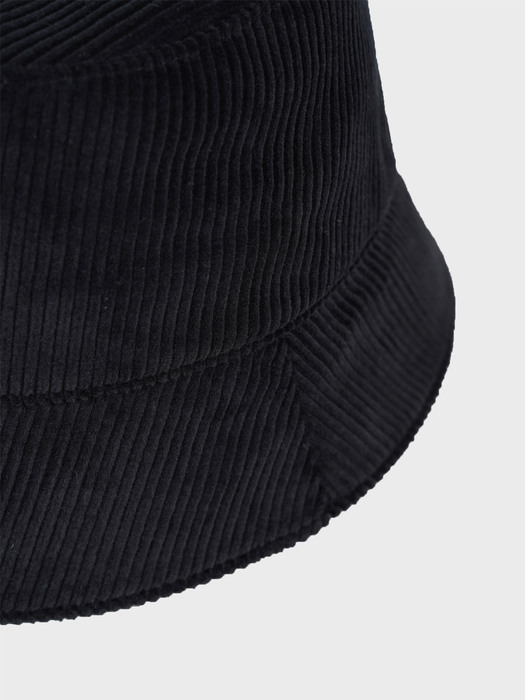 CORDUROY DEEP BUCKET HAT_BLACK