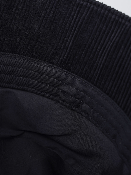 CORDUROY DEEP BUCKET HAT_BLACK