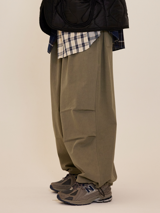 CB CROW WIDE STRING PANTS (KHAKI)