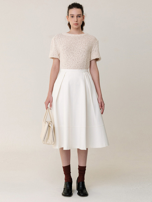 Odell Volume Flared Skirt Off-White