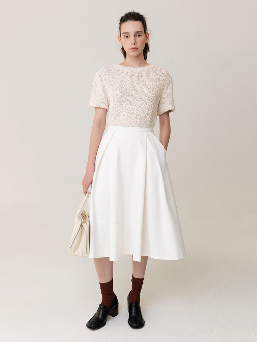 Odell Volume Flared Skirt Off-White